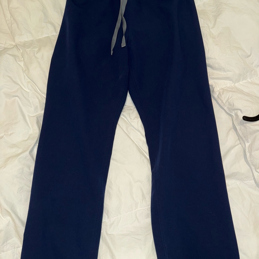Figs Navy Blue Joggers with Gray Drawstring